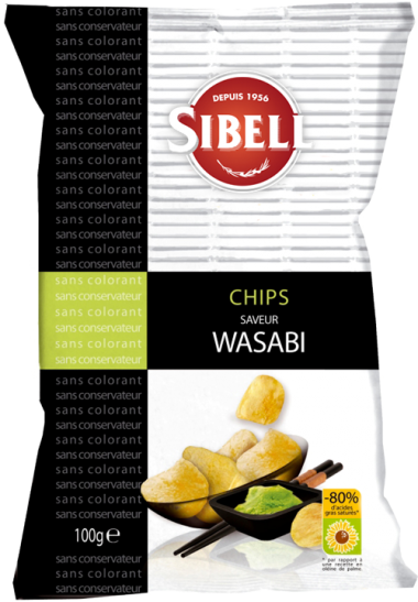 Chips saveur wasabi